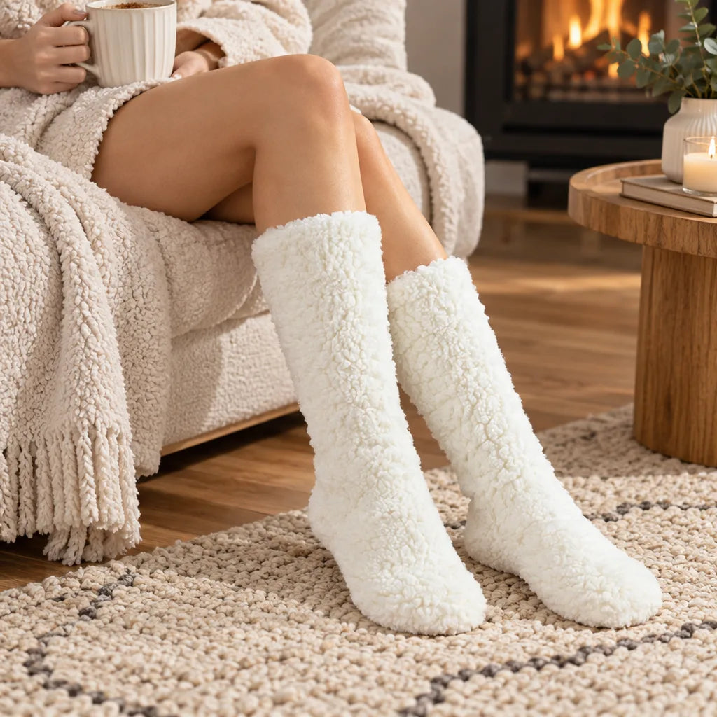 Chaussettes pantoufles femme - Douceur Hivernale