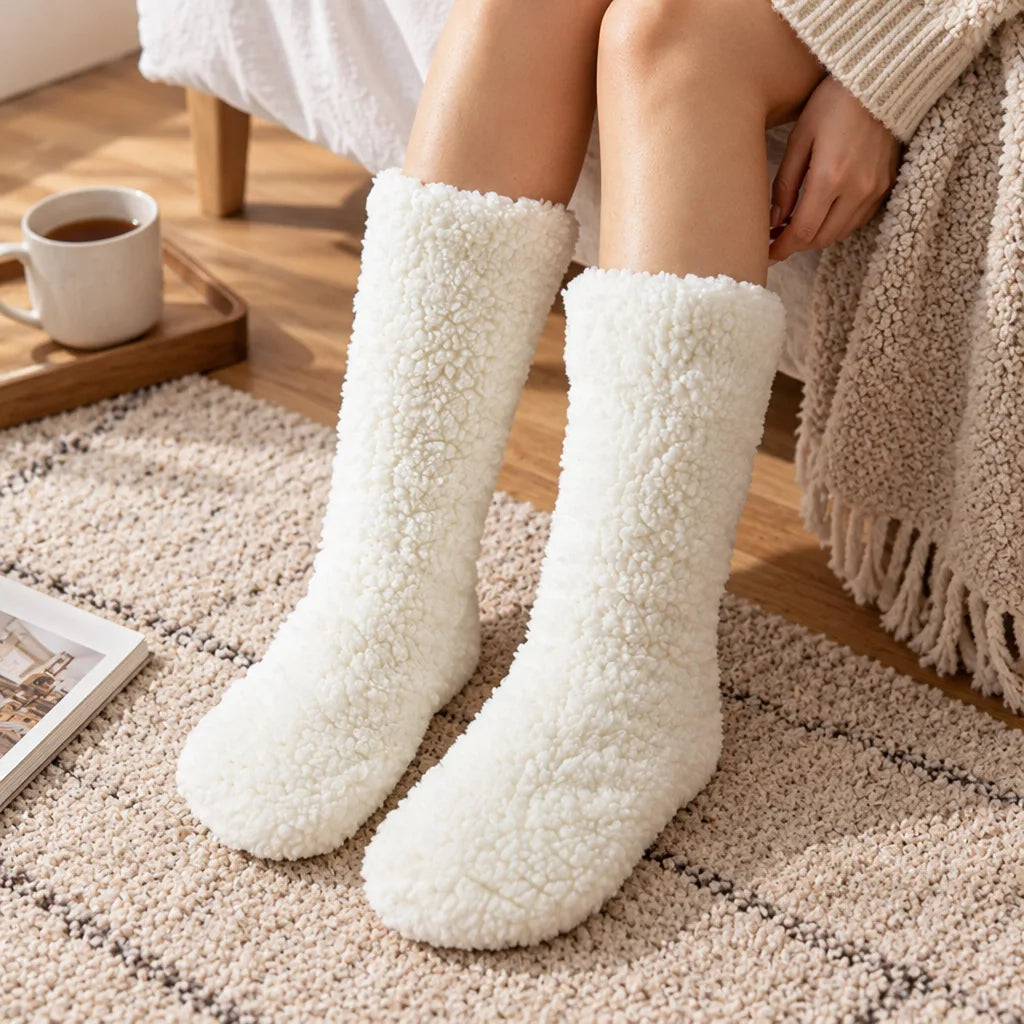 Chaussettes pantoufles femme - Douceur Hivernale